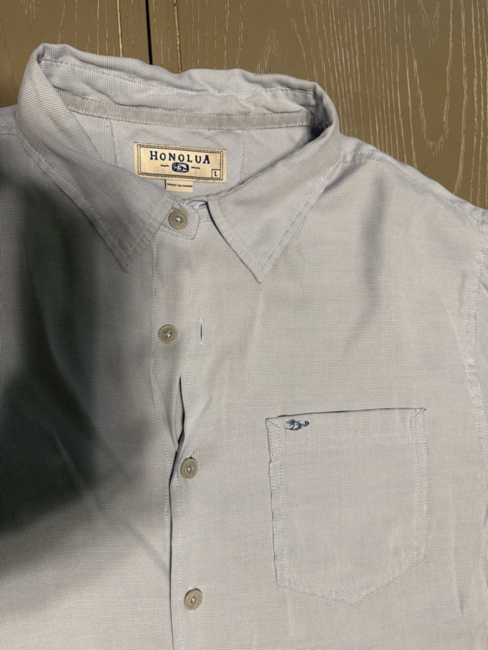 Honolua Light Blue Short Sleeve Soft Button-Up Resort Shirt - Picture 3 of 3